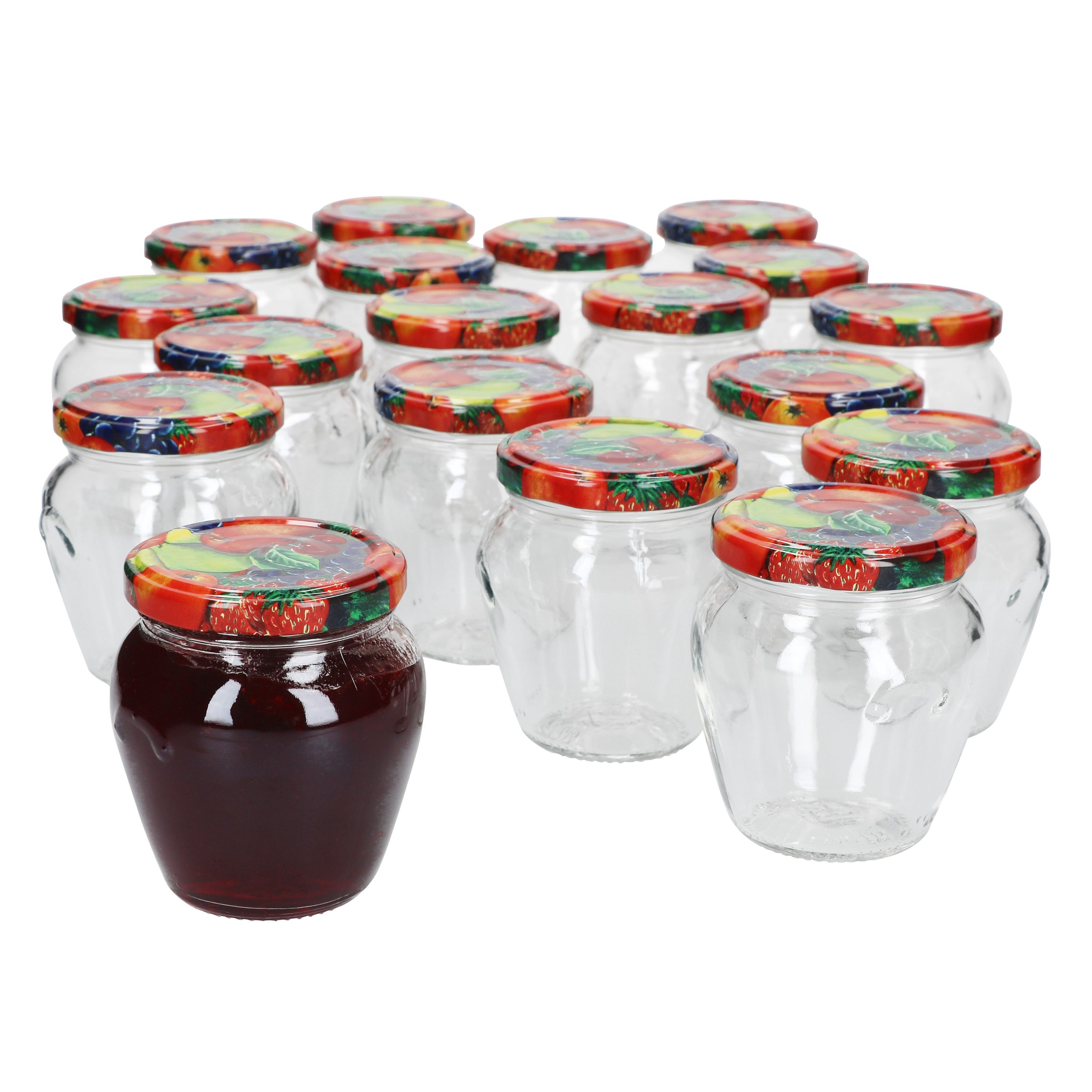 20pcs Set Of Jam Jars Vaso 212ml + Lid To 63