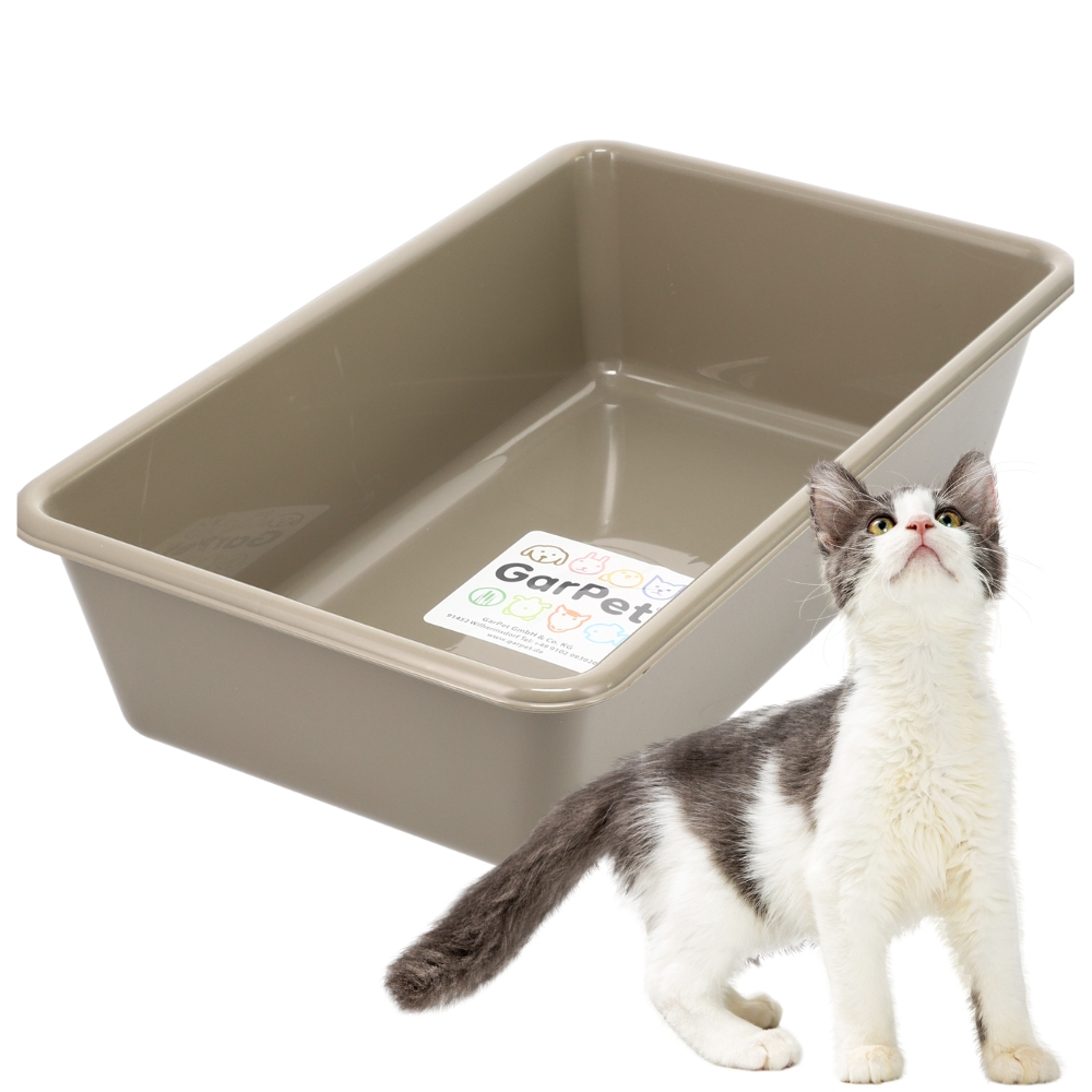 TEMU Katzenklo ohne Deckel 5 Größen Katzenklo XXL Katzentoilette moderne Schalentoilette ohne Deckel Katzen Klo Offen Katzentoiletten klein Kaninchen