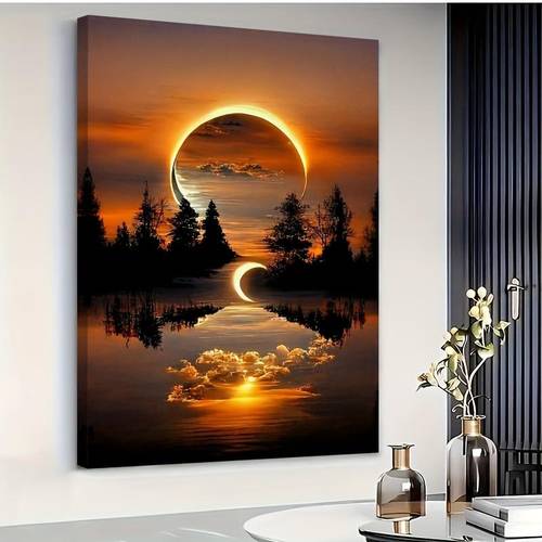 exquisite 2d flat painting landscape oil painting style poster wall decoration living room decoration painting solid wood frame size room decoration home decoration wall painting decoration wall decoration decorative painting for holiday gifts solid wood wrapped canvas painting