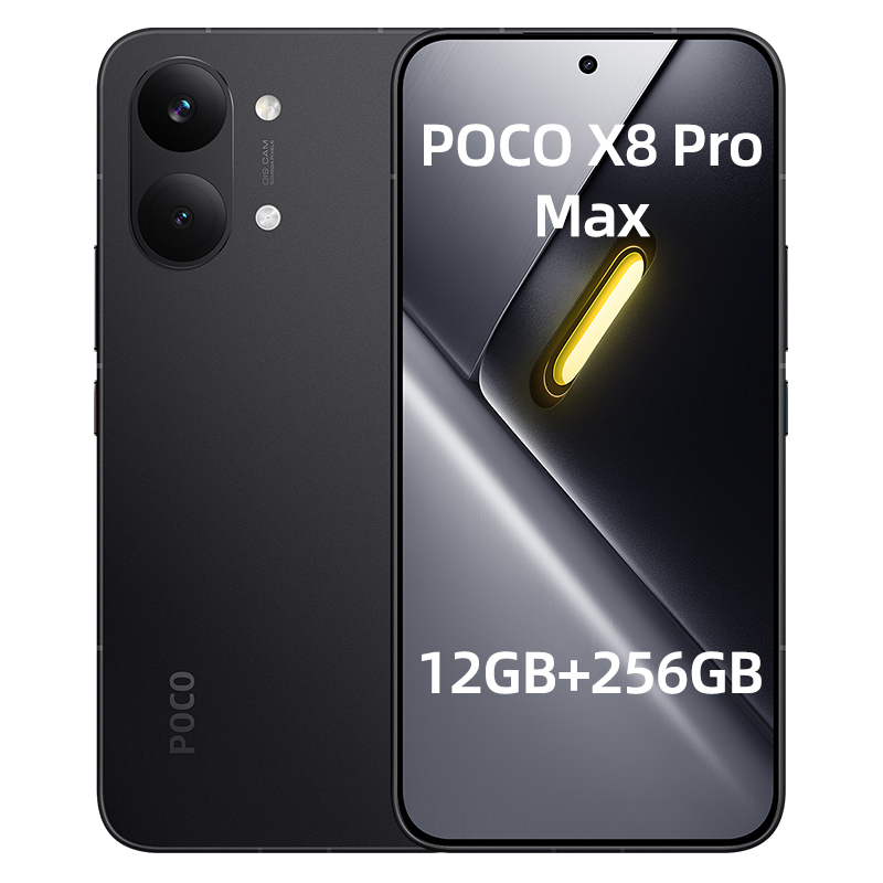 Image of Xiaomi Poco X8 Pro Max Smartphone, 12gb+256gb, 9500s, 6.83" Amoled Display, 50mp Main Camera, 8500mah (typ) Battery, Charger Not Included 2602bpc18g