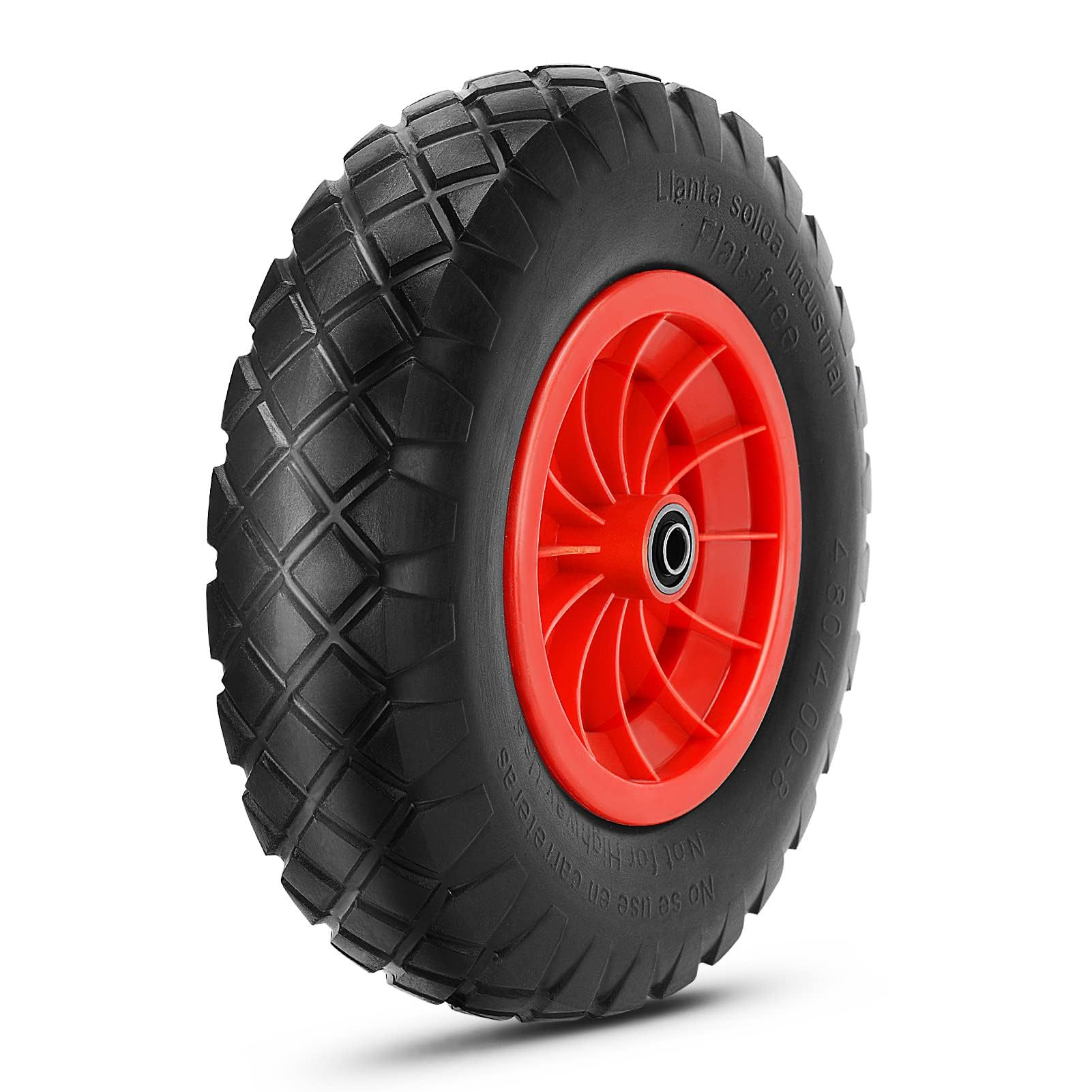 Image of 16-inch Wheelbarrow Tire, Specification 4.80/4.00-8, Pneumatic, Load Capacity 100 Kg, Inner Diameter 16 Mm, Replacement Tire, Suitable For Garden Carts, Trailers, Wheelbarrows And Trucks.
