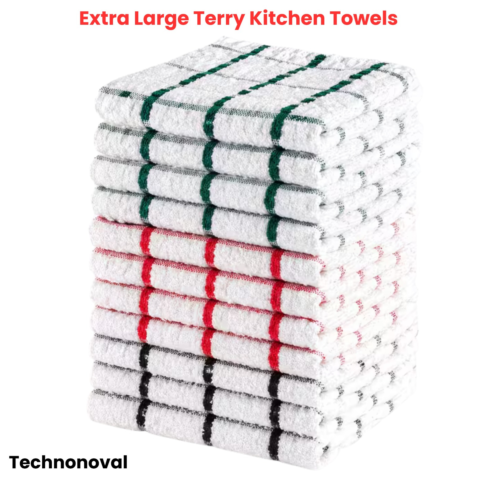 tea towels extra large 71x 41cm kitchen towels set cleaning towel 100 cotton terry toweling soft absorbent lint   cloth dish towels assorted colours