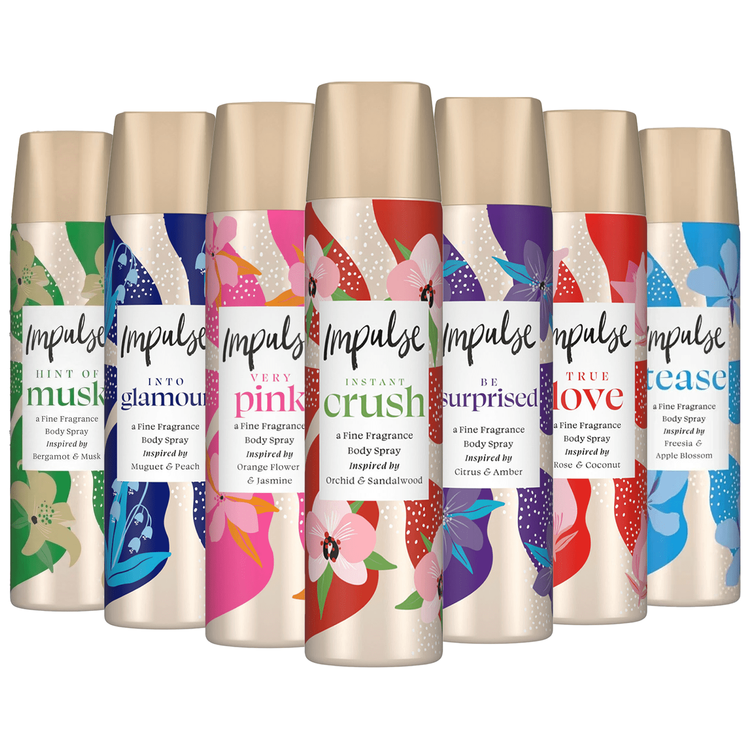 TEMU 7 Body Spray Bundle Gift Set 75ml Each – , , Into , , , Of Musk, Fragrance Collection For Women, Long Lasting Daily Freshness, Travel Friendly