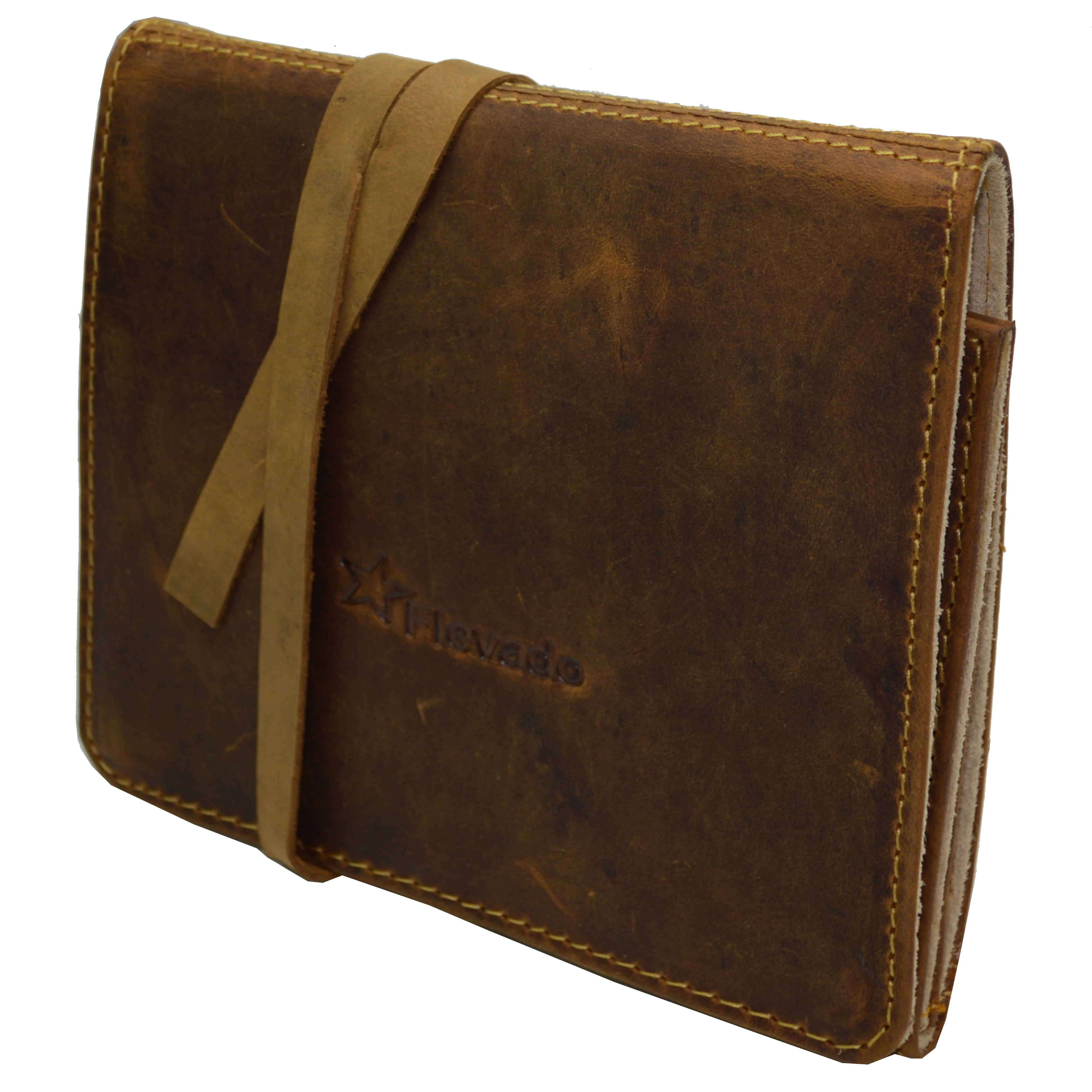 Flevado Universal Office Organizer Pen Case Multipurpose Leather Pouch With Elastic Bands Office Folder Office Bag (brown) G-839