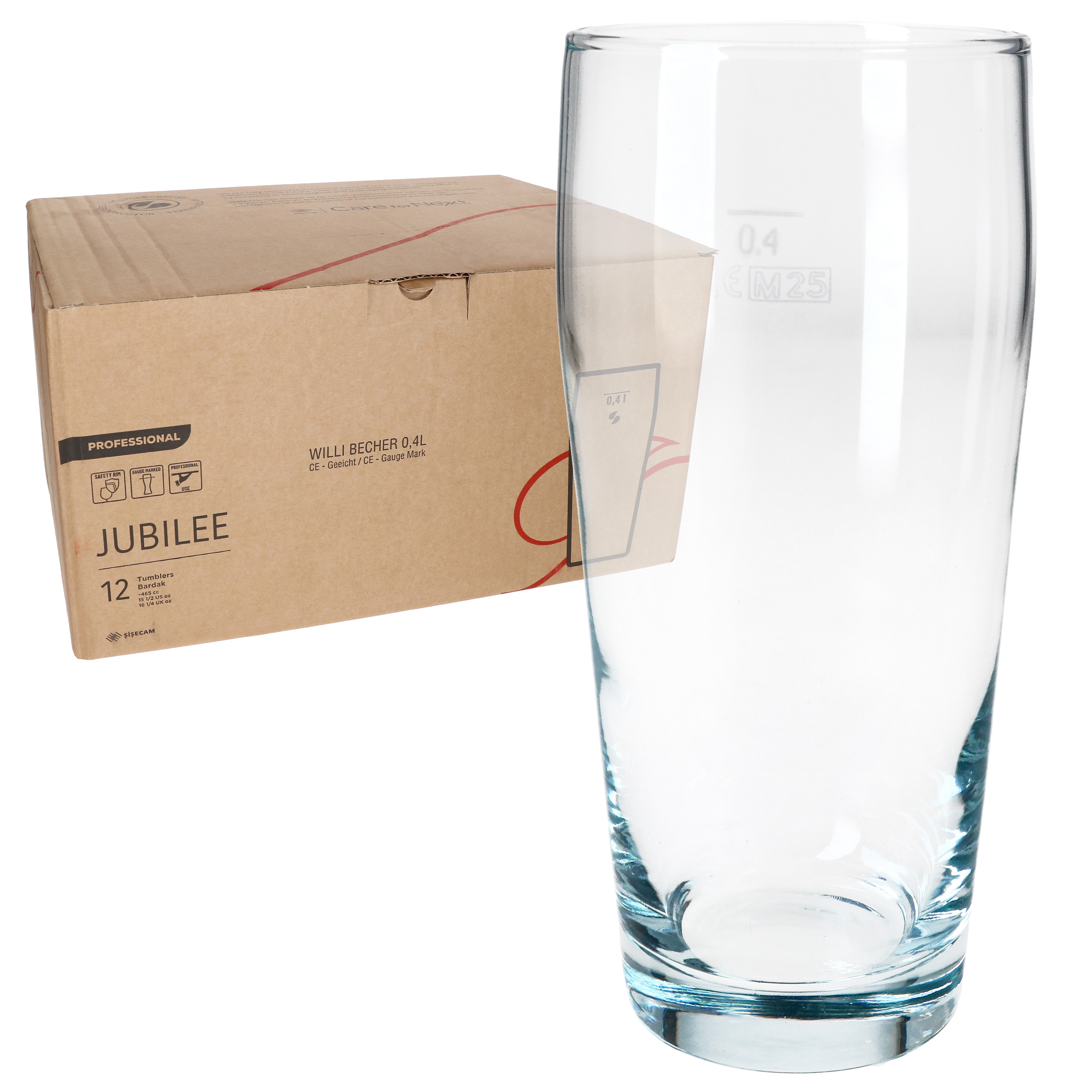 Image of 12-pack Mugs, 0.4 L Calibrated Beer Glass, Drinking Glass For Cocktails And Drinks