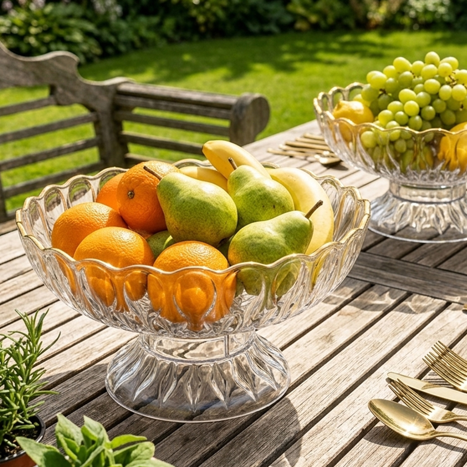 TEMU 1pc A Tall Fruit Plate Featuring A Water Drop Texture From Penh, Made From Durable Pet Material Sturdier, With A Bottom Designed For Drainage. A