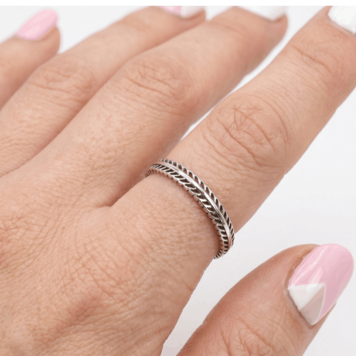 Plain 925 Sterling Silver Boho Open Adjustable Finger Ring