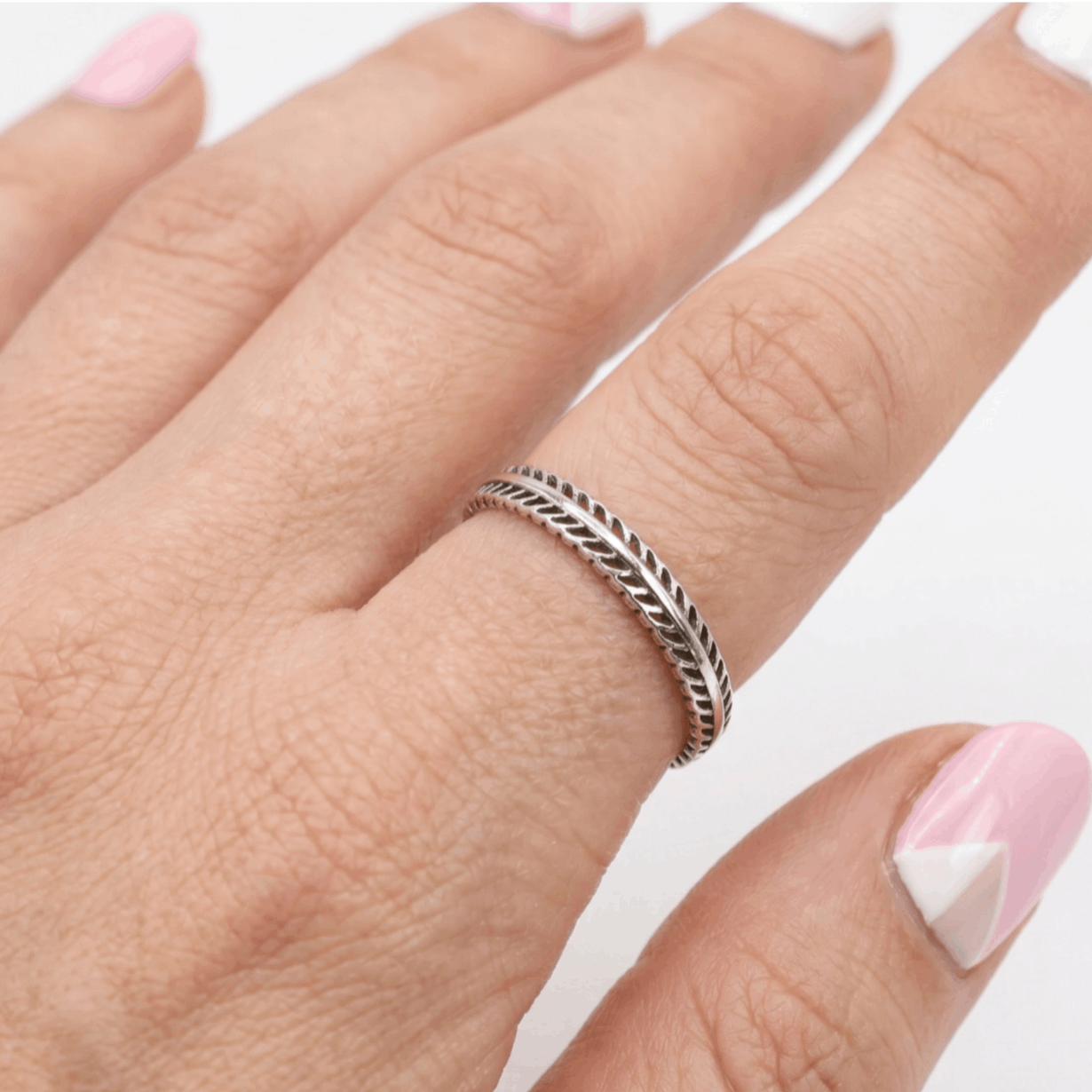 Plain 925 Sterling Silver Boho Open Adjustable Finger Ring