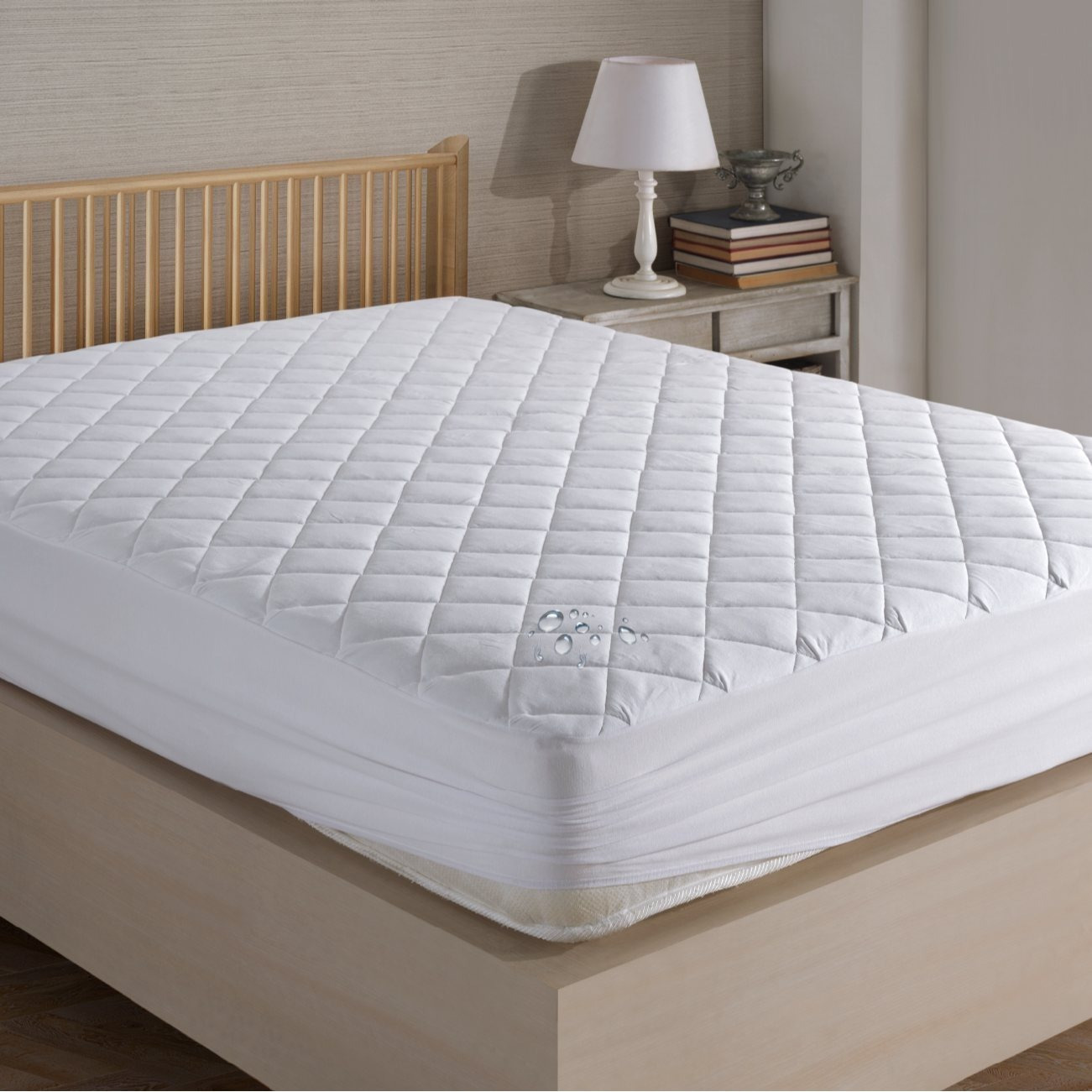 Mattress Protector Waterproof And Breathable Made Of Mattress Protection, Moisture Protection Serves As A Mattress Topper, For Babies And Adults, With Elastic Rubber Band For Mattress Up To 25 Cm.