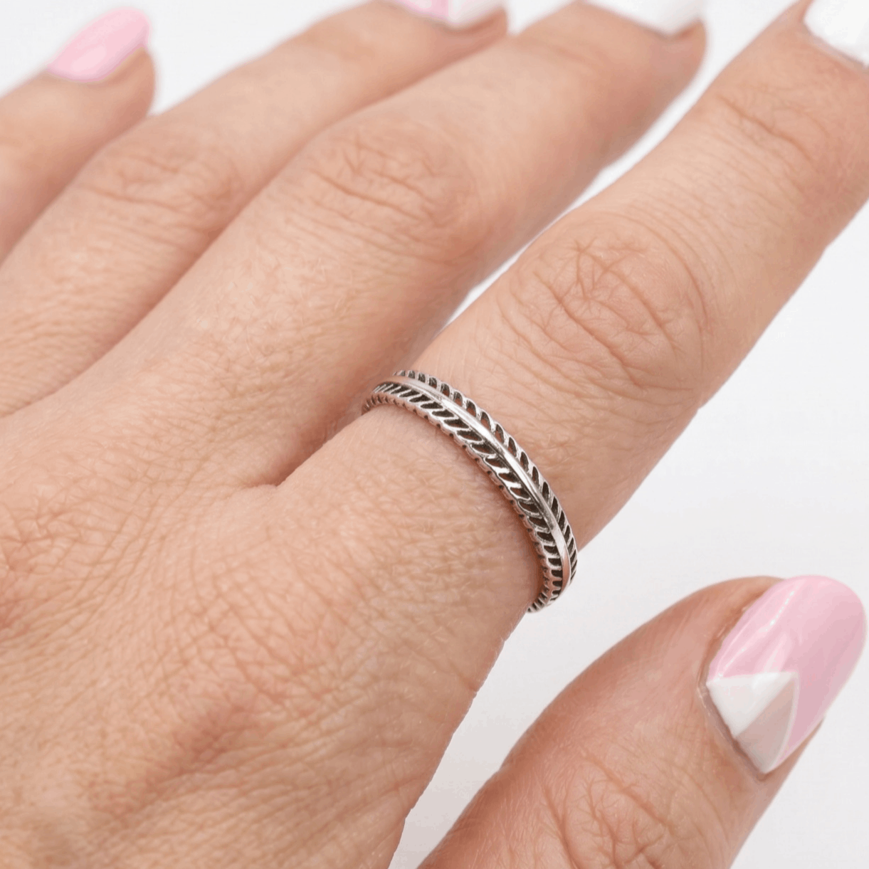 Plain 925 Sterling Silver Boho Open Adjustable Finger Ring