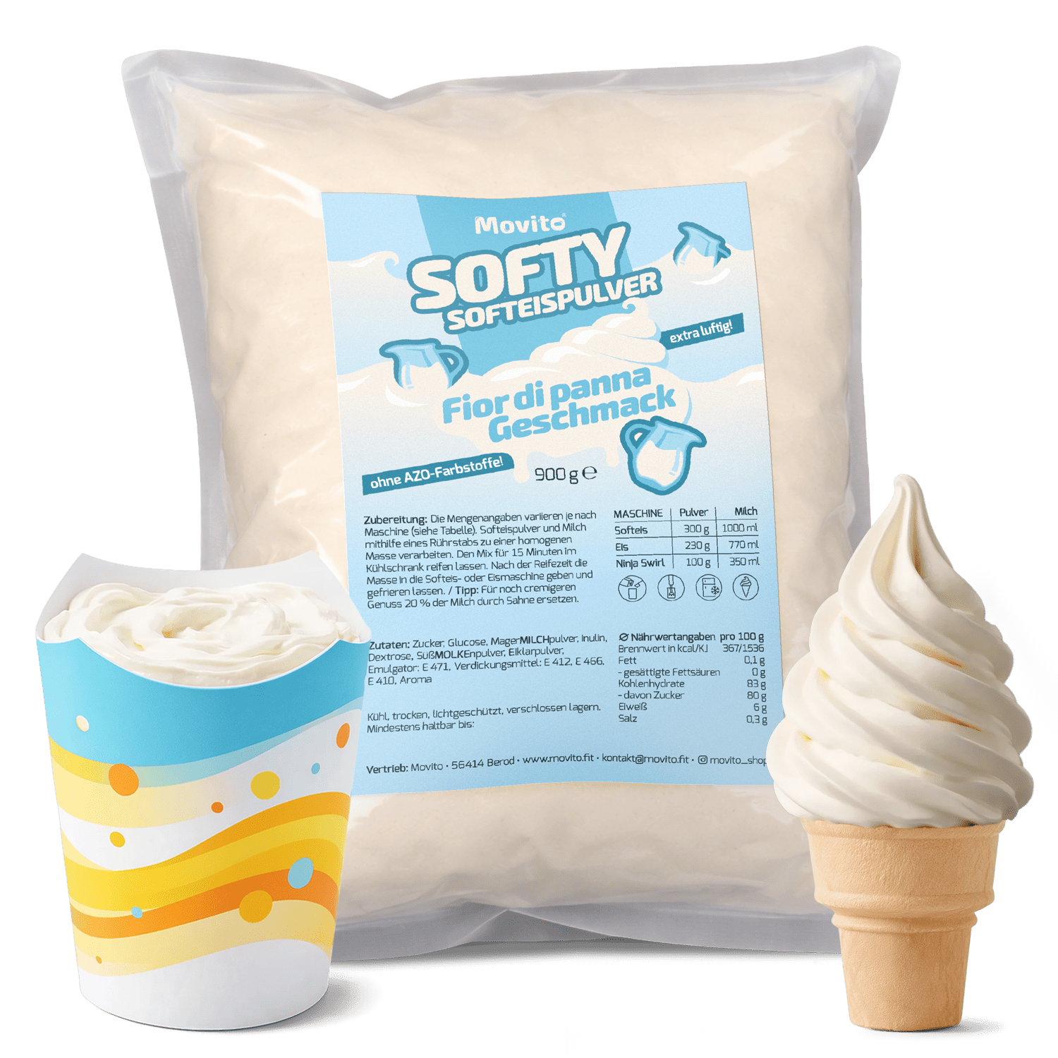 Softy Soft Ice Cream Powder Fior Di Panna