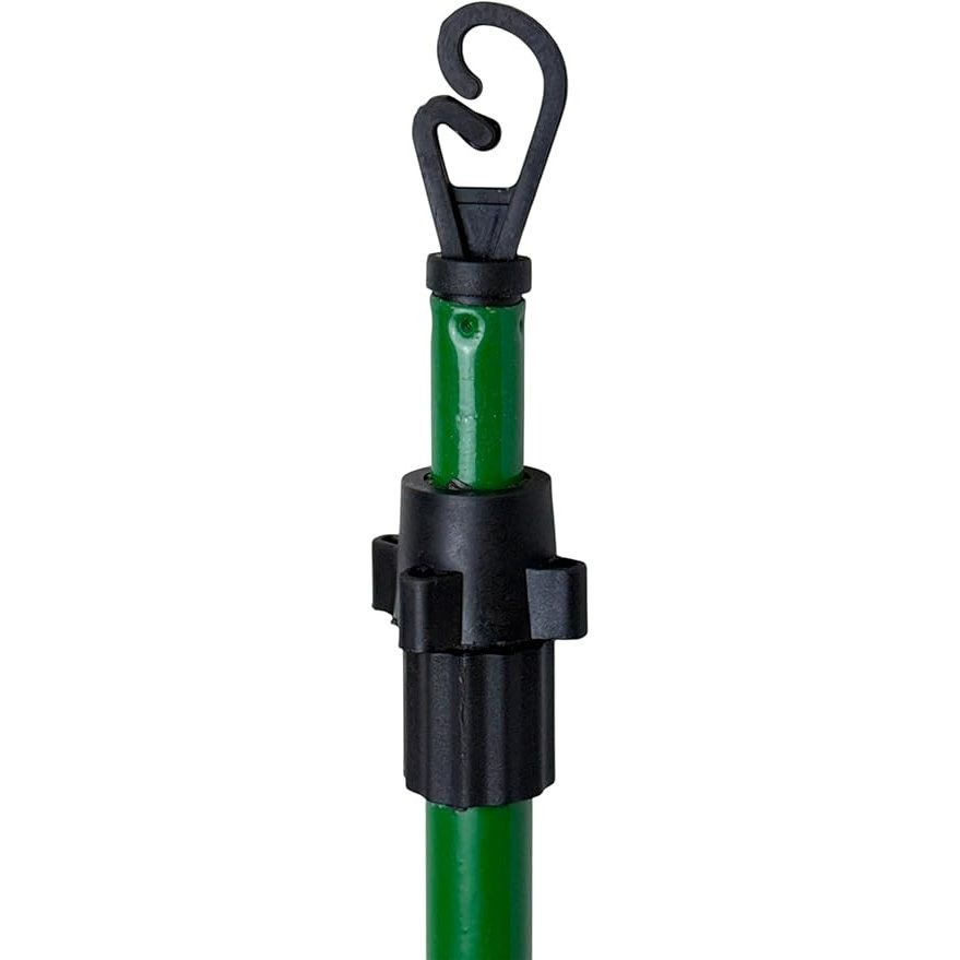 TEMU 2.4m Telescopic Washing Line Prop Pole Pack Of 1 Heavy Duty Clothesline Support Poles Adjustable Galvanised Laundry Airer Pole Outdoor Garden