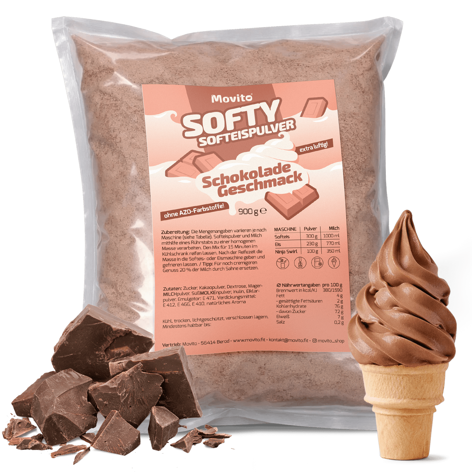 Softy Soft Ice Cream Powder - Chocolate