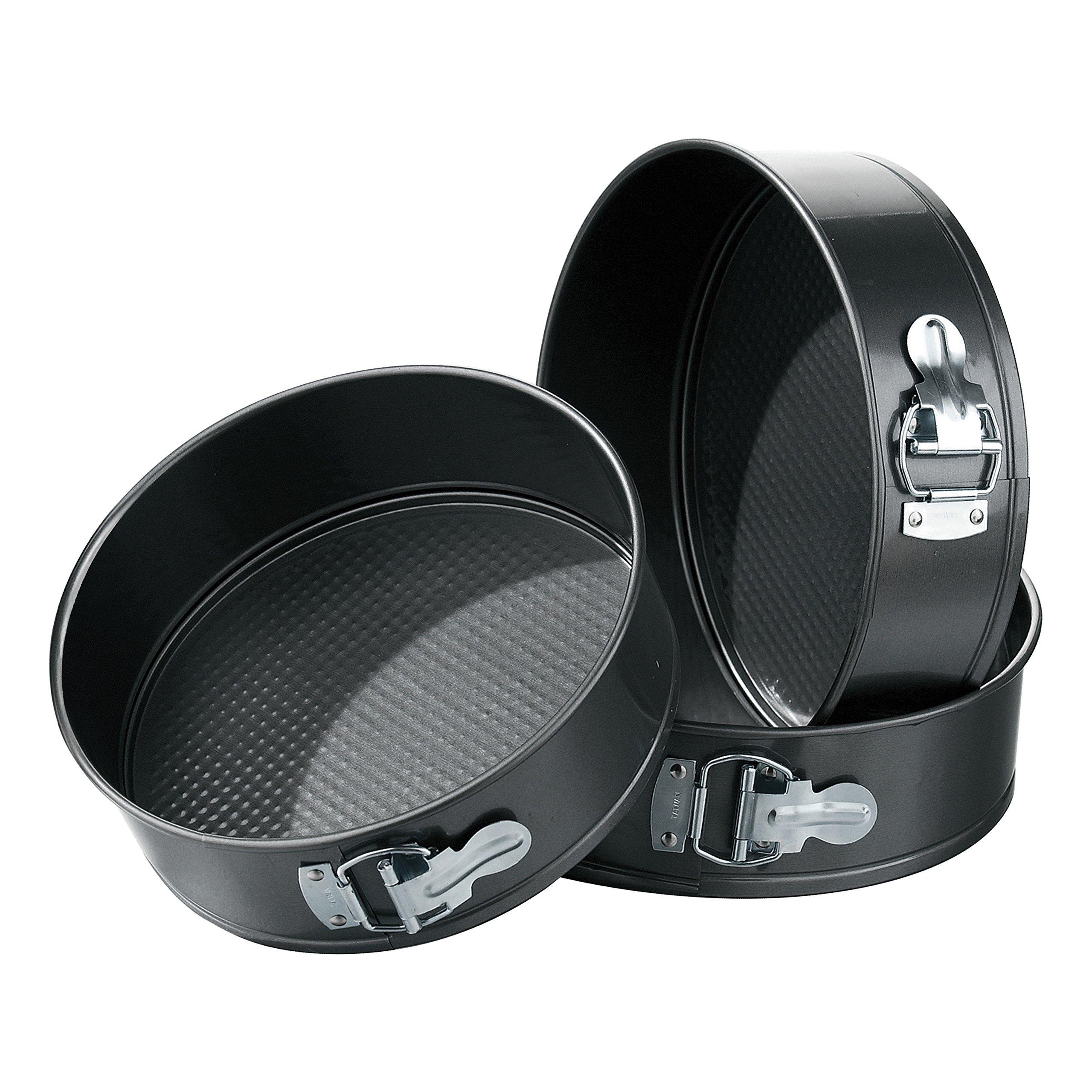 Cake Tins Set Of 3 - Spring Form Cake Tins - 3 Baking Tin Set - Cheesecake Tins Carbon Steel Baking Tins Non- Stick…: retailer-supplied image
