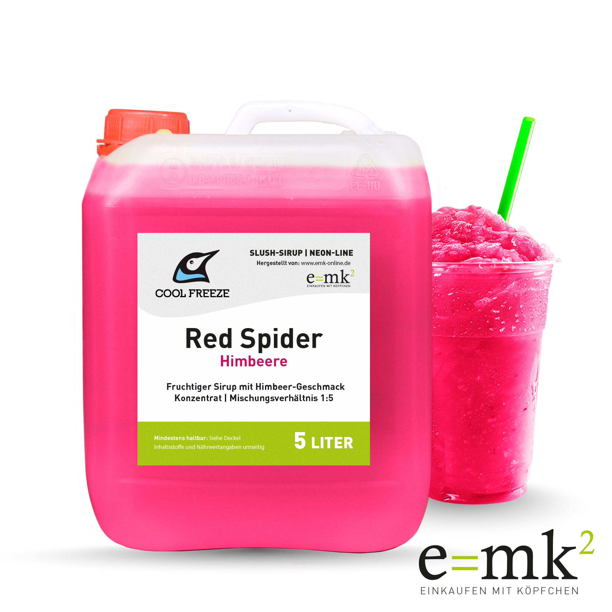 Slush Syrup Cool Freeze Red | Raspberry | 5l | Glycerin-free | Heavenly