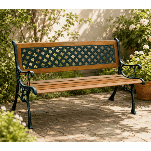 venice metal garden bench 2 person