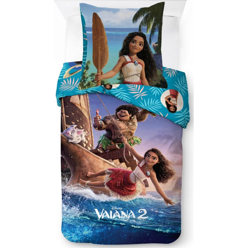 TEMU Parure de Lit Disney 100% Coton – Housse de Couette 140 x 200 cm + Taie d’Oreiller 65 cm – Parure de Lit Enfant 1 Place