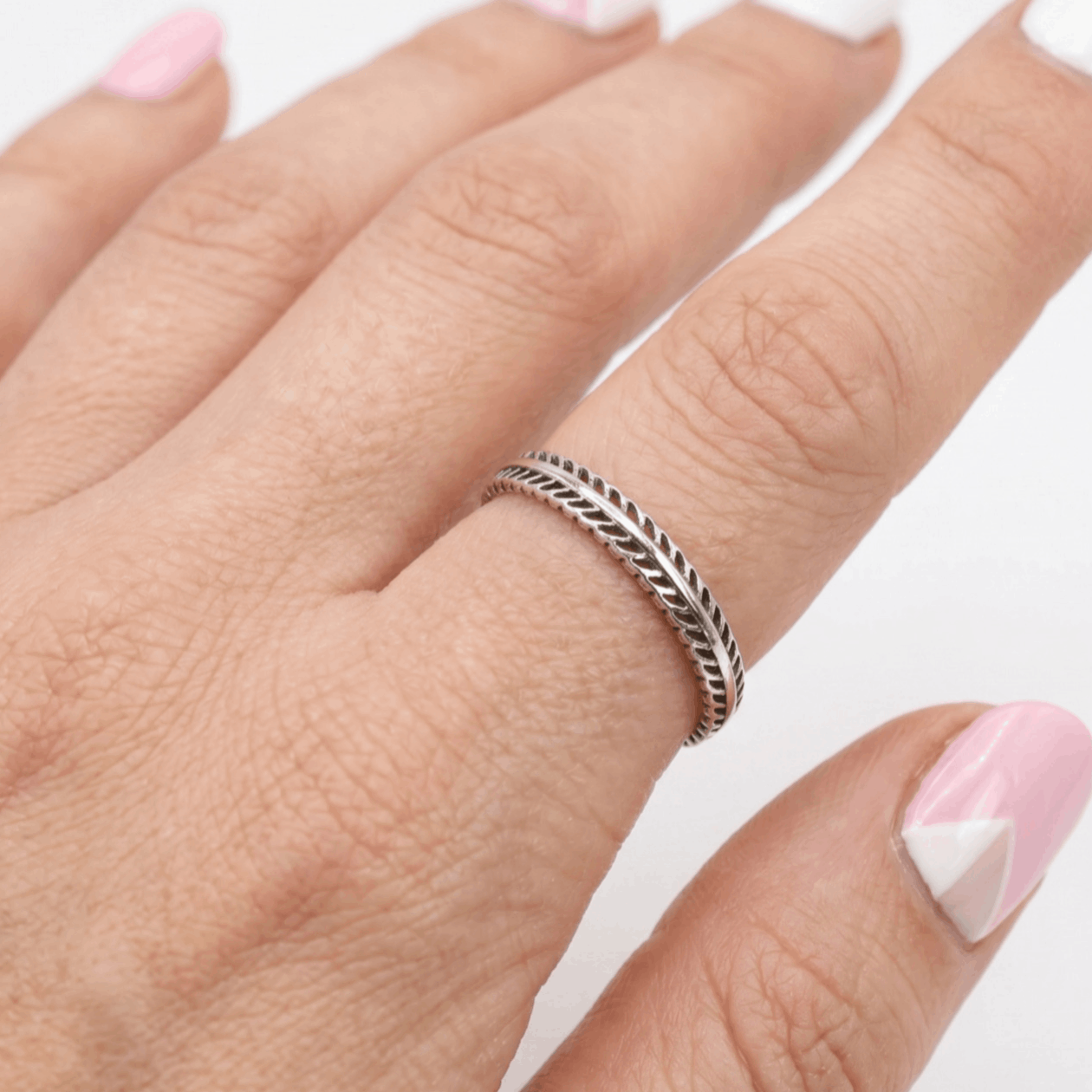 Plain 925 Sterling Silver Boho Open Adjustable Finger Ring
