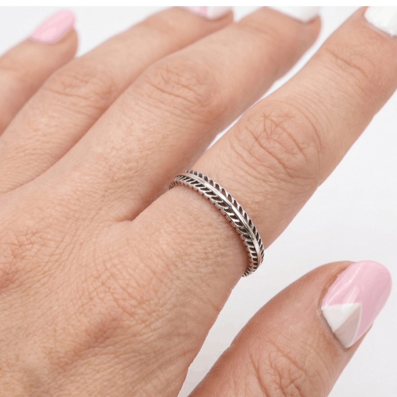 Plain 925 Sterling Silver Boho Open Adjustable Finger Ring