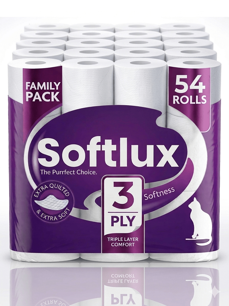   54 rolls luxury 3 ply toilet paper bulk family saver pack extra quilted super soft bathroom tissue premium 3 layer thick bath rolls   details 0