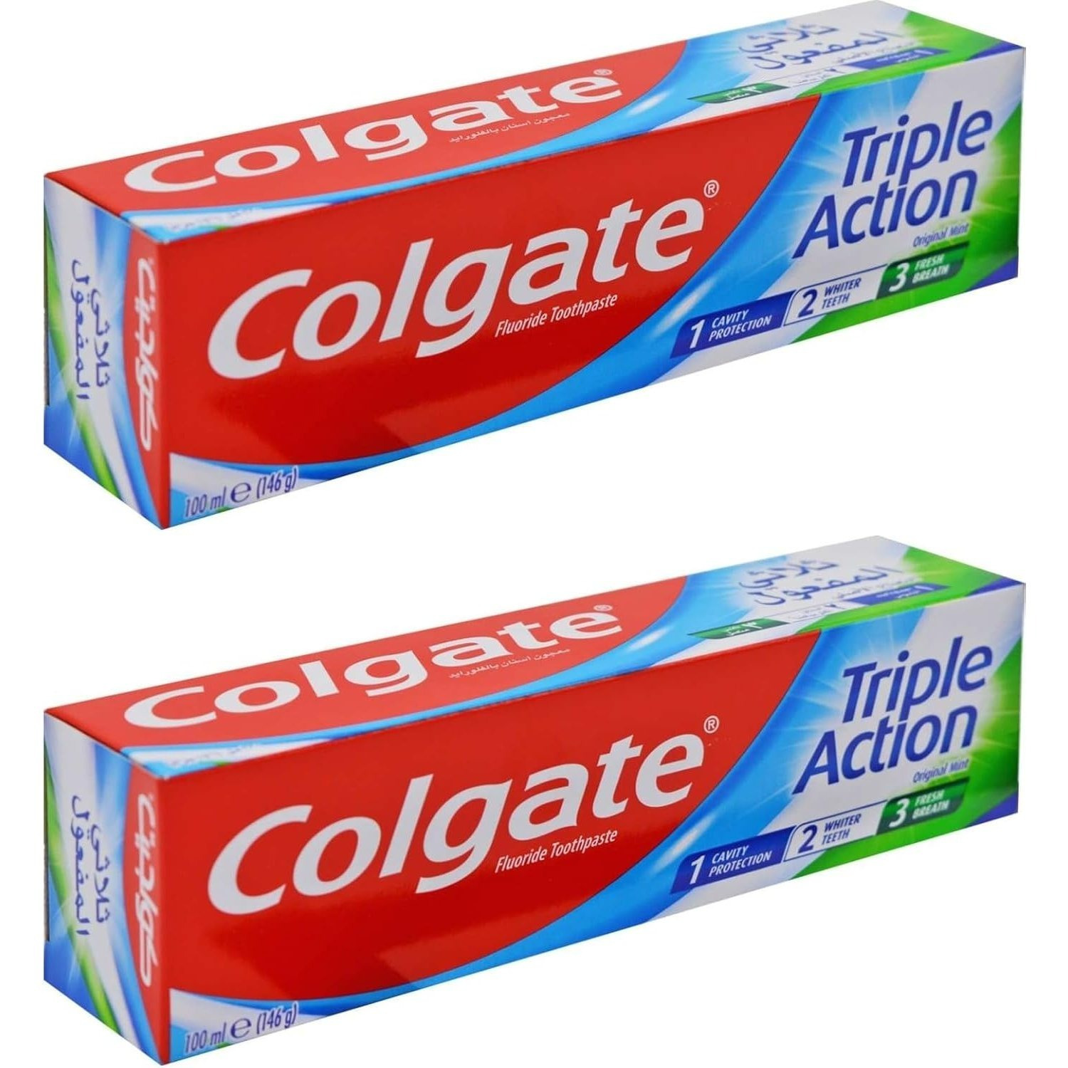 TEMU Colgate Triple Action Original Mint Pack Of 2 X 100ml