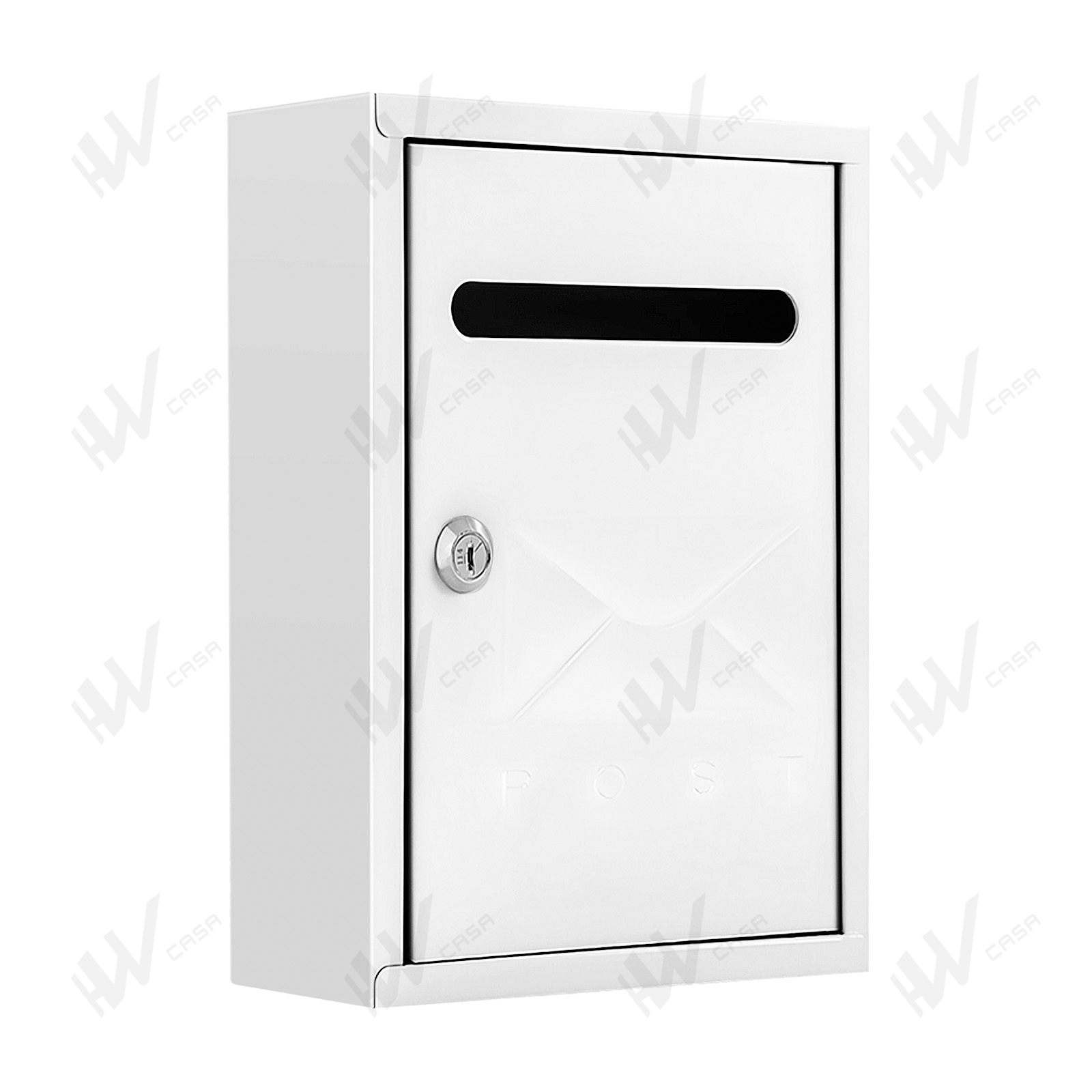 TEMU HW CASA Cassetta Postale 26x20x7.5cm, Porta Lettere da Parete in Metallo, con Serratura, Resistente all'Acqua, per Casa, Esterno e Giardino,