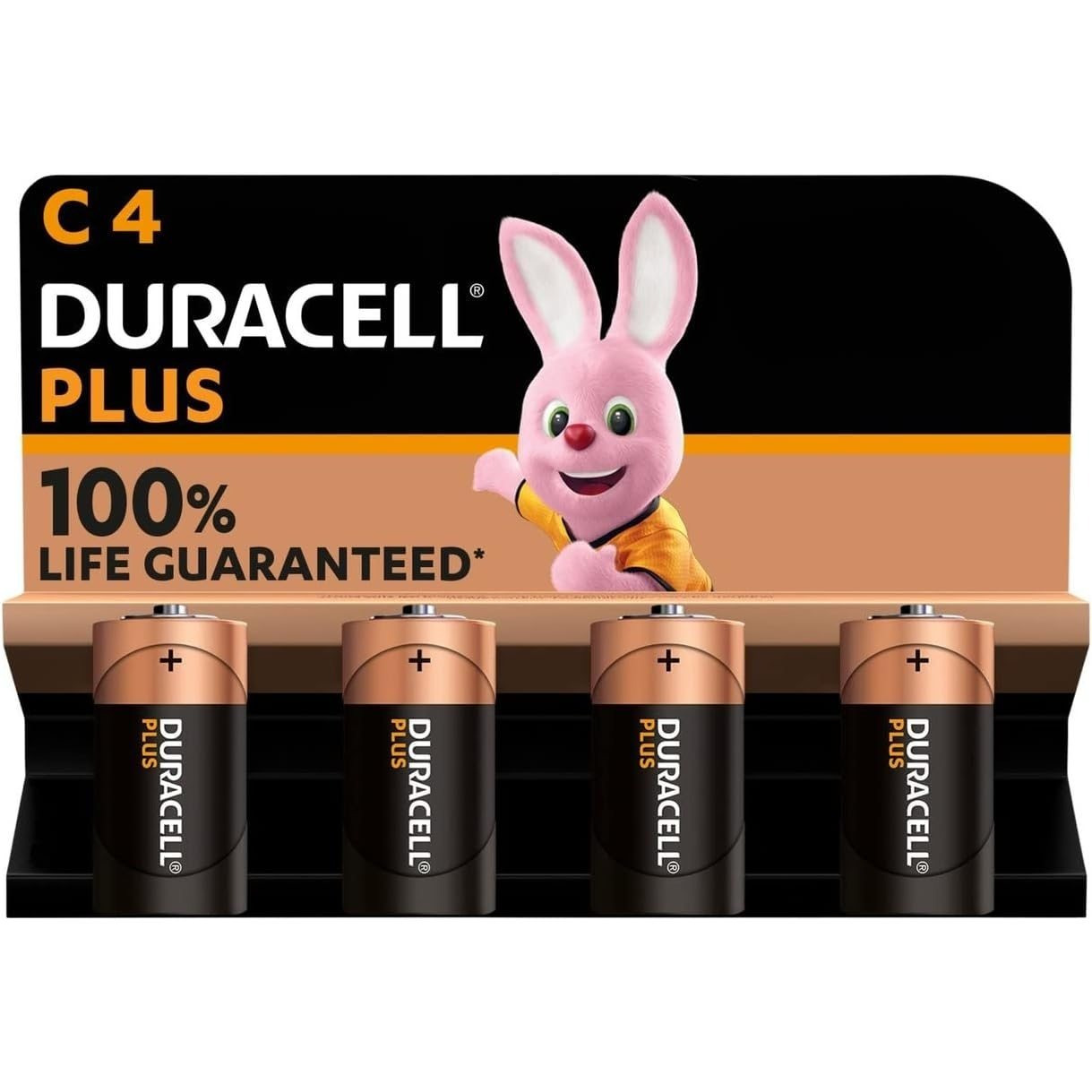 TEMU Duracell Plus C Batteries 4 Pack – Long-lasting Alkaline Power For Toys, Torches & Everyday Devices