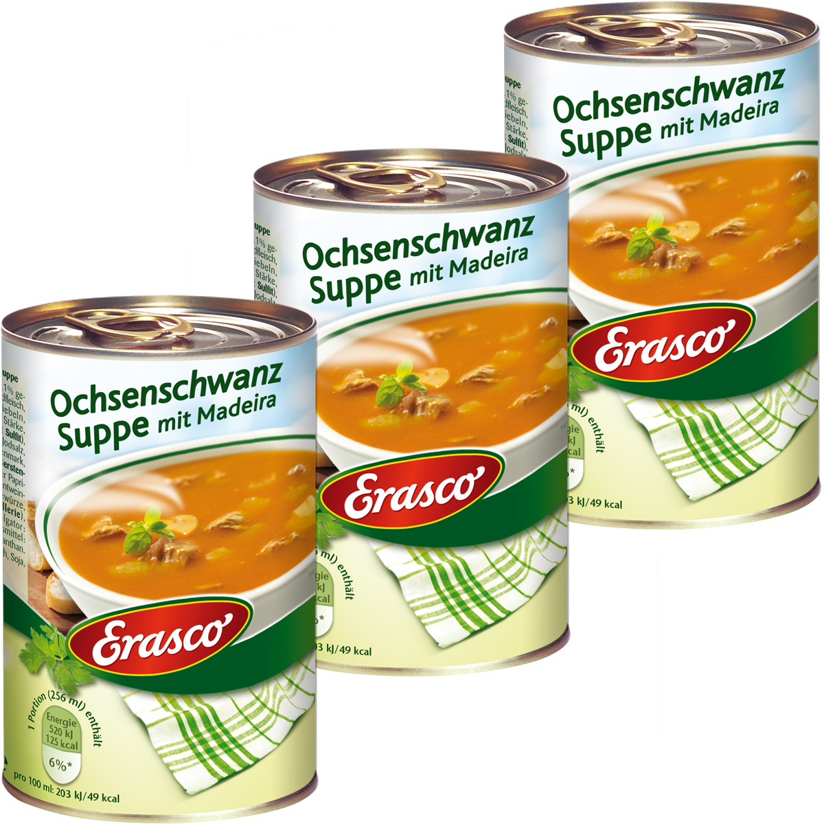 Erasco Ox Tail Soup With Mushrooms And Madeira 385ml 3-pack