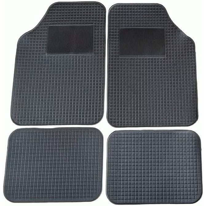 TEMU Alfombrillas de Goma Universales Coche FX002, Diseño Antideslizante, Alfombrillas Lavables, Alfombrilla automóvil Ajustables, Delanteras