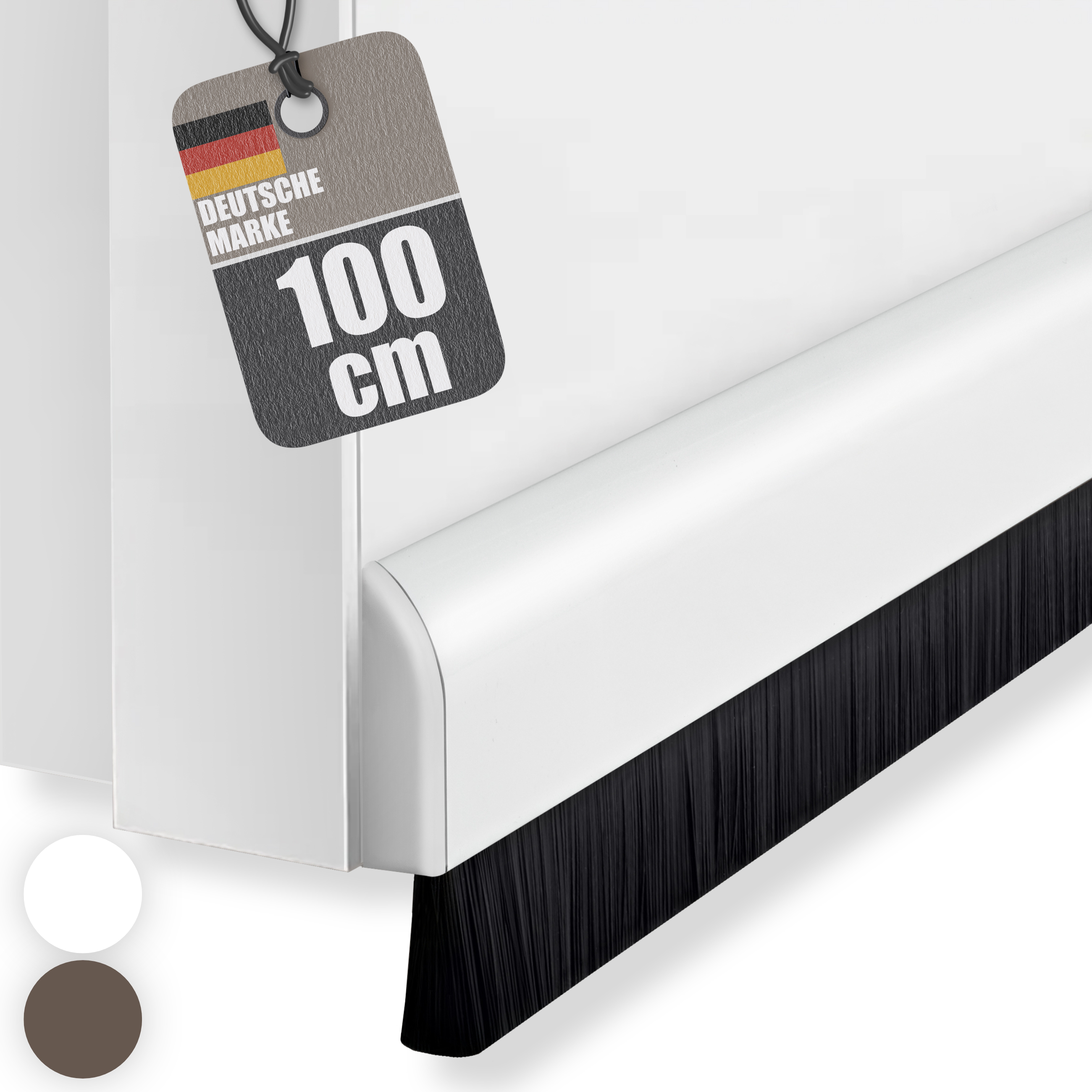 Image of Self-adhesive Door Bottom Seal 100cm With Brush - Draft Stopper, Floor Seal, Door Draft Stopper, Entry Door, Front Door, Door Seal Strip, Brush Seal, Weather Stripping, Brush Strip, Wind Stopper