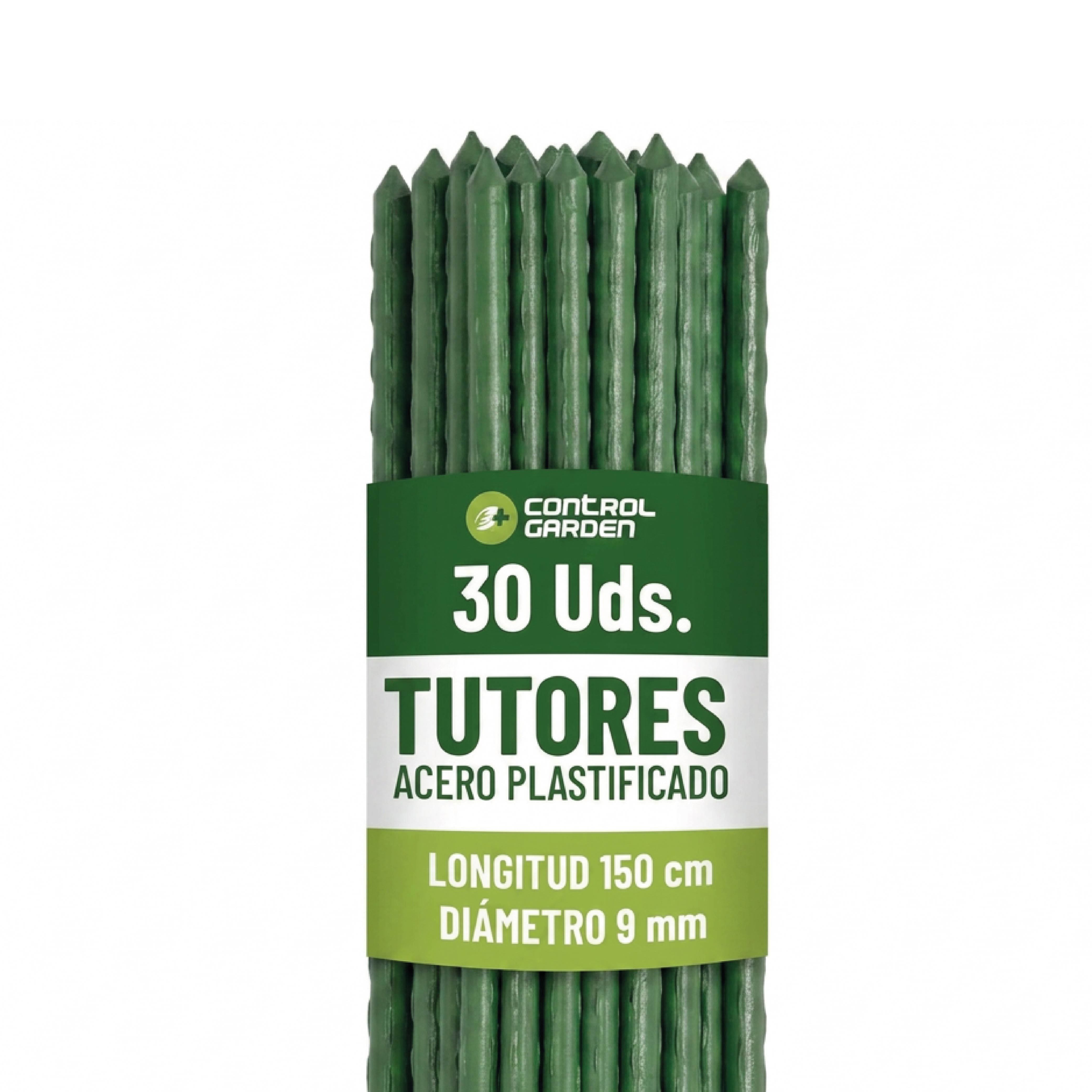 TEMU CONTROL GARDEN Tutores de Acero Plastificado para Plantas 150cm Ø | Varillas Crecimiento Plantas | Soporte Interior y Exterior (30)