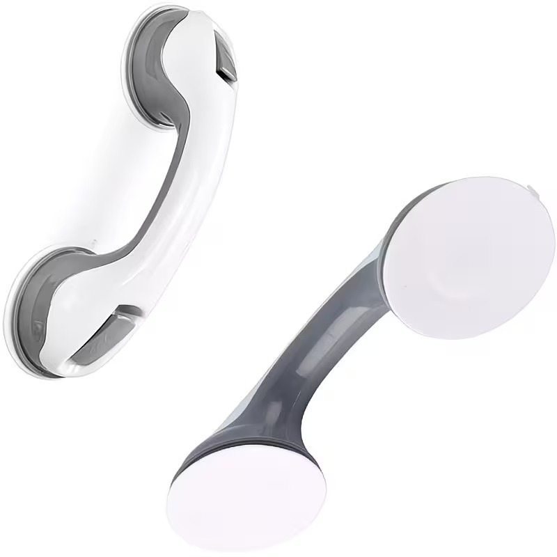 TEMU Safety Bathroom Handle With Suction Cups, Non-slip Grab Bar Without Drilling, Shower, Bathtub, And Toilet Support