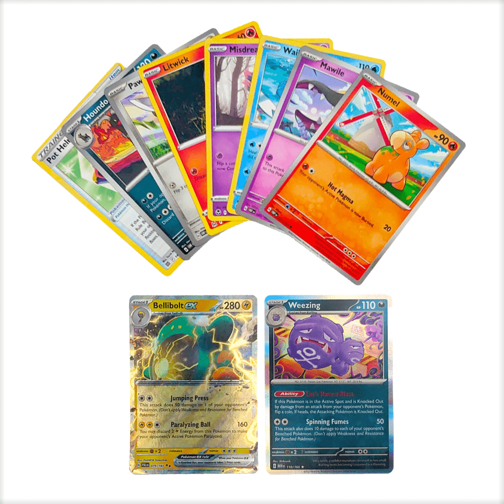 TEMU Trading Cards Bundle - 10 Cards Total - 1 Ex Double Rare + 1 (reverse Or Rare) - Random Assorted Pack