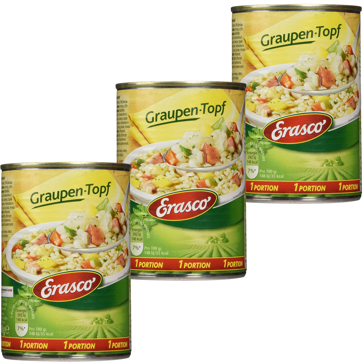 Scrape Graupentopf With Lots Of Barley And Fresh Vegetables 400g 3-pack