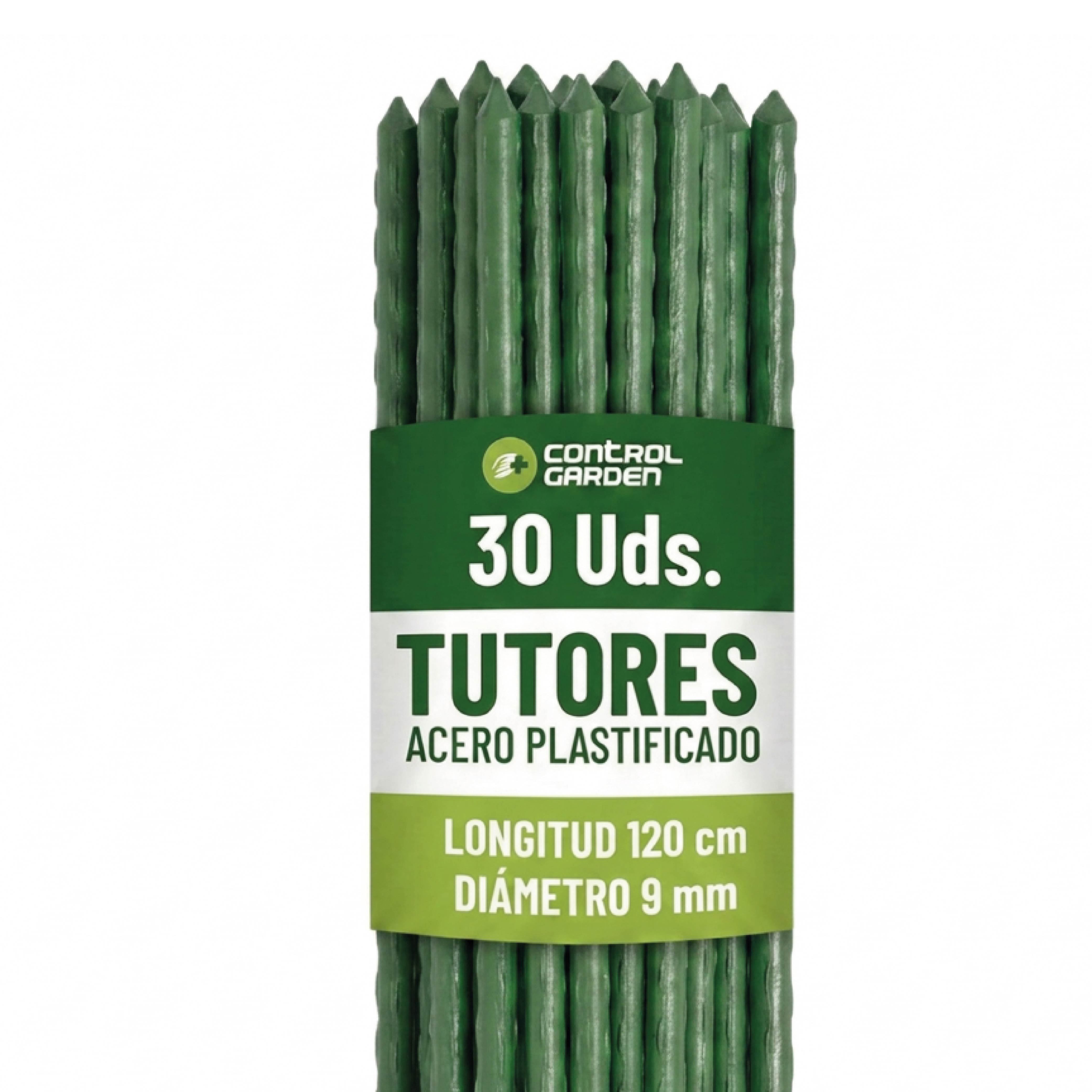 TEMU CONTROL GARDEN Tutores de Acero Plastificado para Plantas 120 cm Ø | Varillas Crecimiento Plantas | Soporte Interior y Exterior (30)