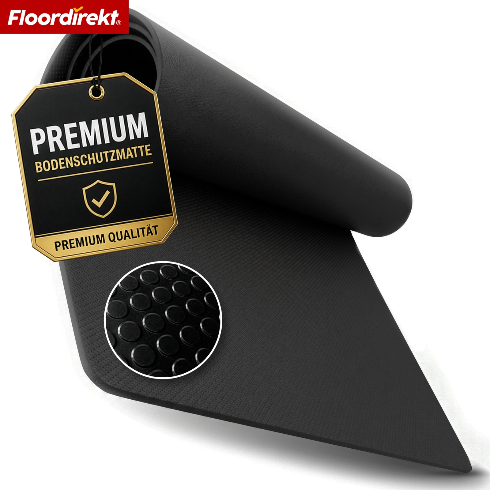 Image of Floordirekt Sparta Floor Protection Mat – Non-slip Mat For Fitness Equipment, Treadmill & Crosstrainer – Durable Floor Protector For Home Gym & Sports Equipment