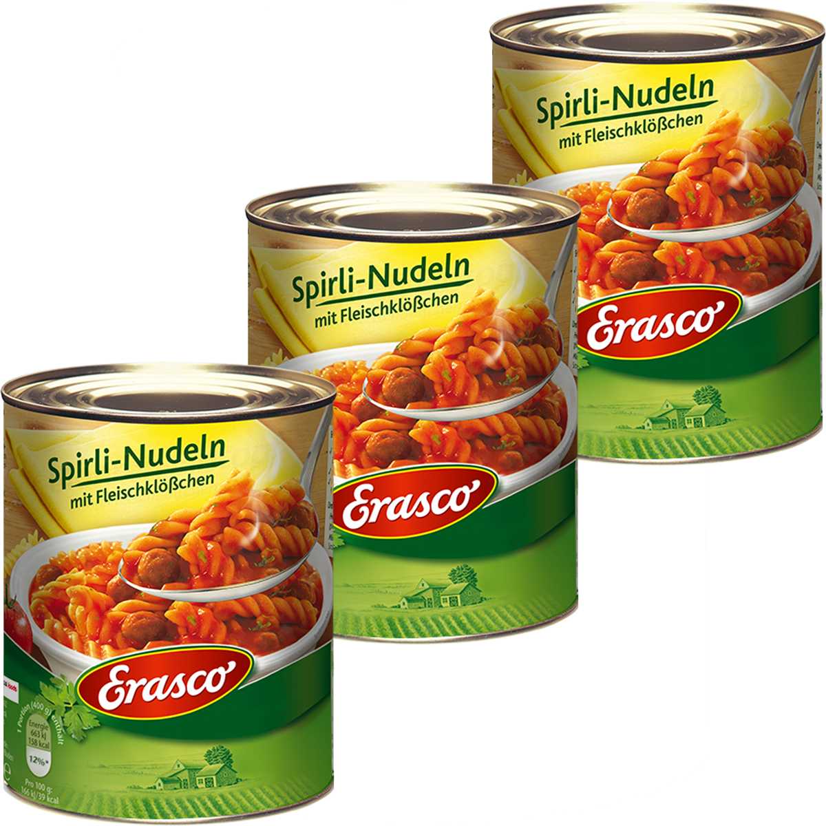 Scraped Spirli Noodles With Meatballs In Tomato Sauce 800g 3-pack