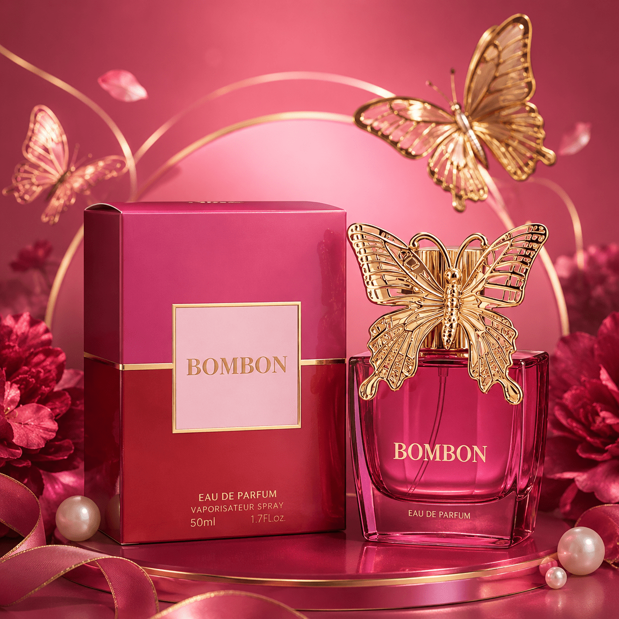 Image of Eau De Parfum 50ml | Sweet Gourmand Floral Fragrance For Women | Caramel, Vanilla & Fruity Notes Perfume For Daily Indulgence &