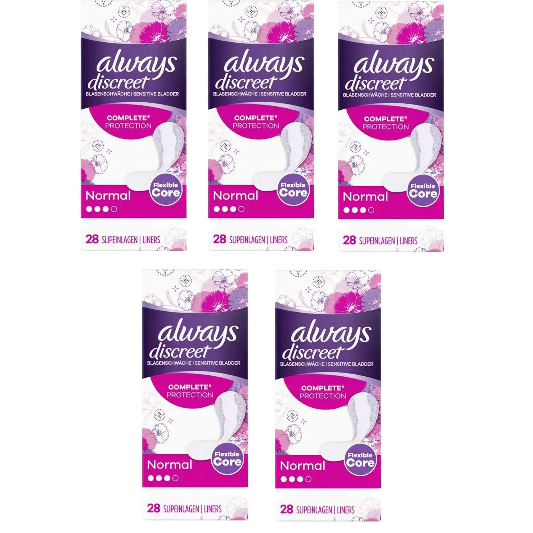 Image of Discreet Incontinence Bladder Normal 5x28 Pads