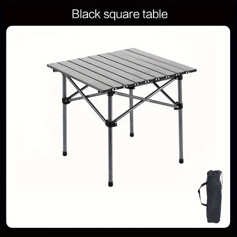 Image of Portable Folding Table With Storage Bag, Folding Table, Courtyard Table, , Sturdy And Durable, , Portable Camping Equipment, Suitable For Outdoor Picnics, Suitable For Camping And Barbecue Activities