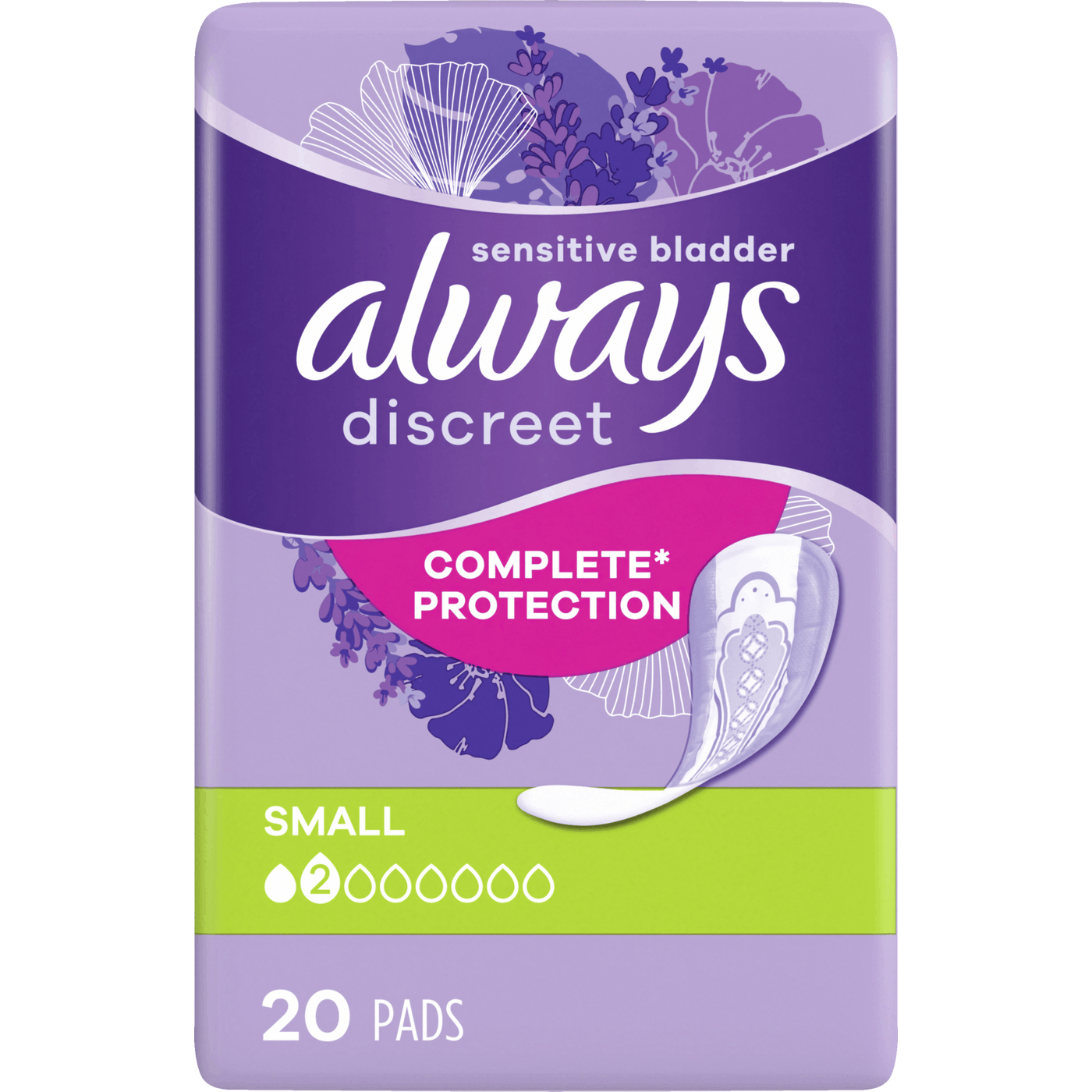 Discreet Incontinence For Bladder , Small, 20 Pads