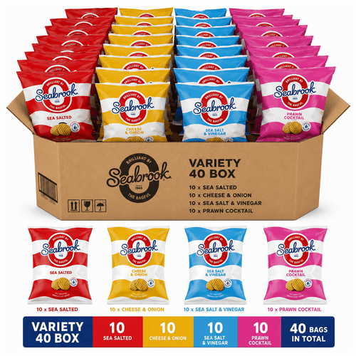 40 x 25g assorted of classic british crinkle cut vending on the go gluten free