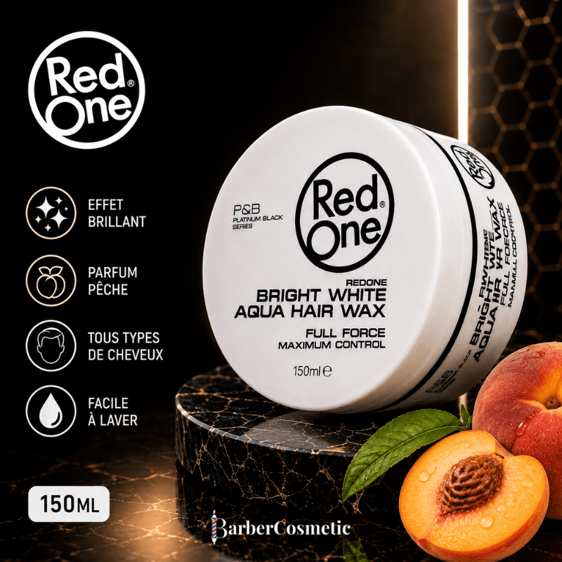 TEMU RedOne Hair Wax 150 ML – Cire Coiffante Cheveux Homme Effet Brillant – Wax Styling Professionnelle Fixation Forte Parfum Pêche – Gel Coiffant