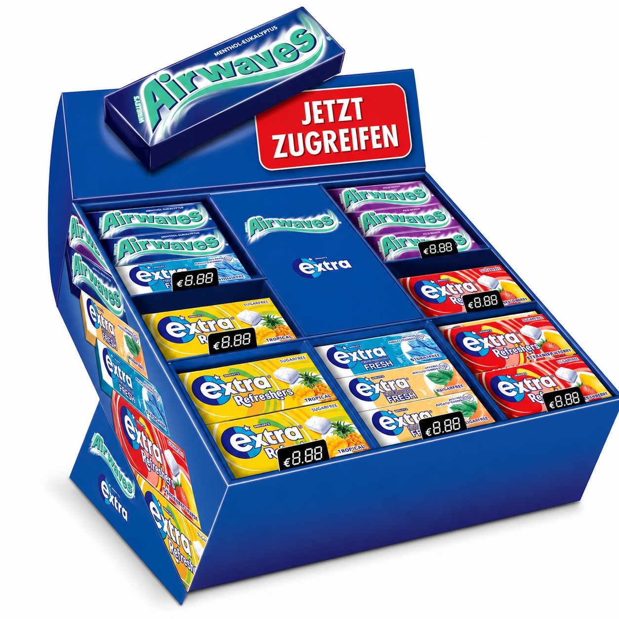 Box Chewing Gum 42-pack – Airwaves & Extra Gum Mix In 5 Popular Flavors