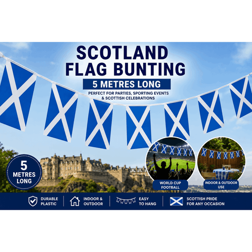 scotland plastic flag bunting 5 metres scottish football decorations party banner party supplies sporting events s day indoor outdoor decorations