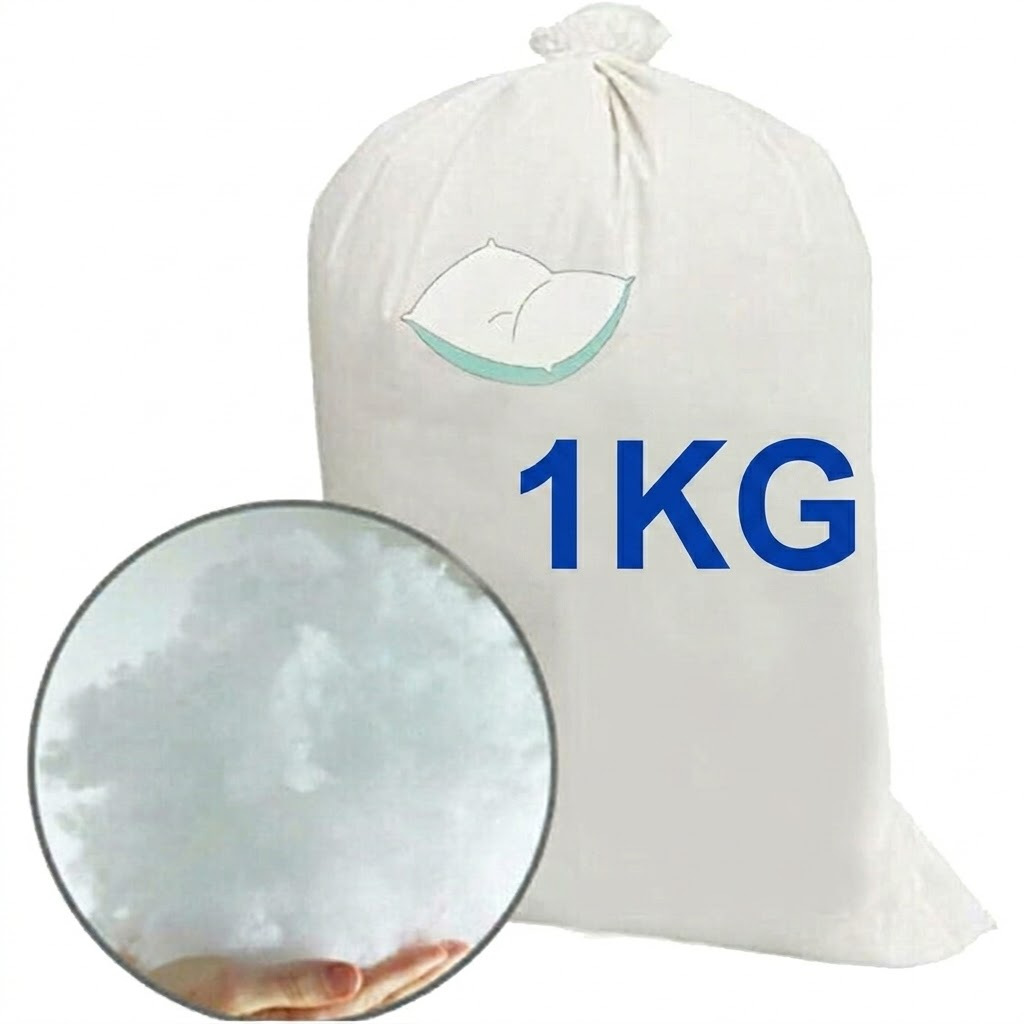 TEMU 1 KG Ovatta per Imbottitura Cuscini, Peluche, Amigurumi, Realizzata in Fibra di Poliestere Soffice