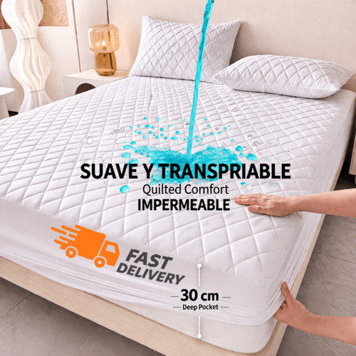 waterproof mattress protector padded breathable adjustable cover with deep pocket 30cm silent machine washable