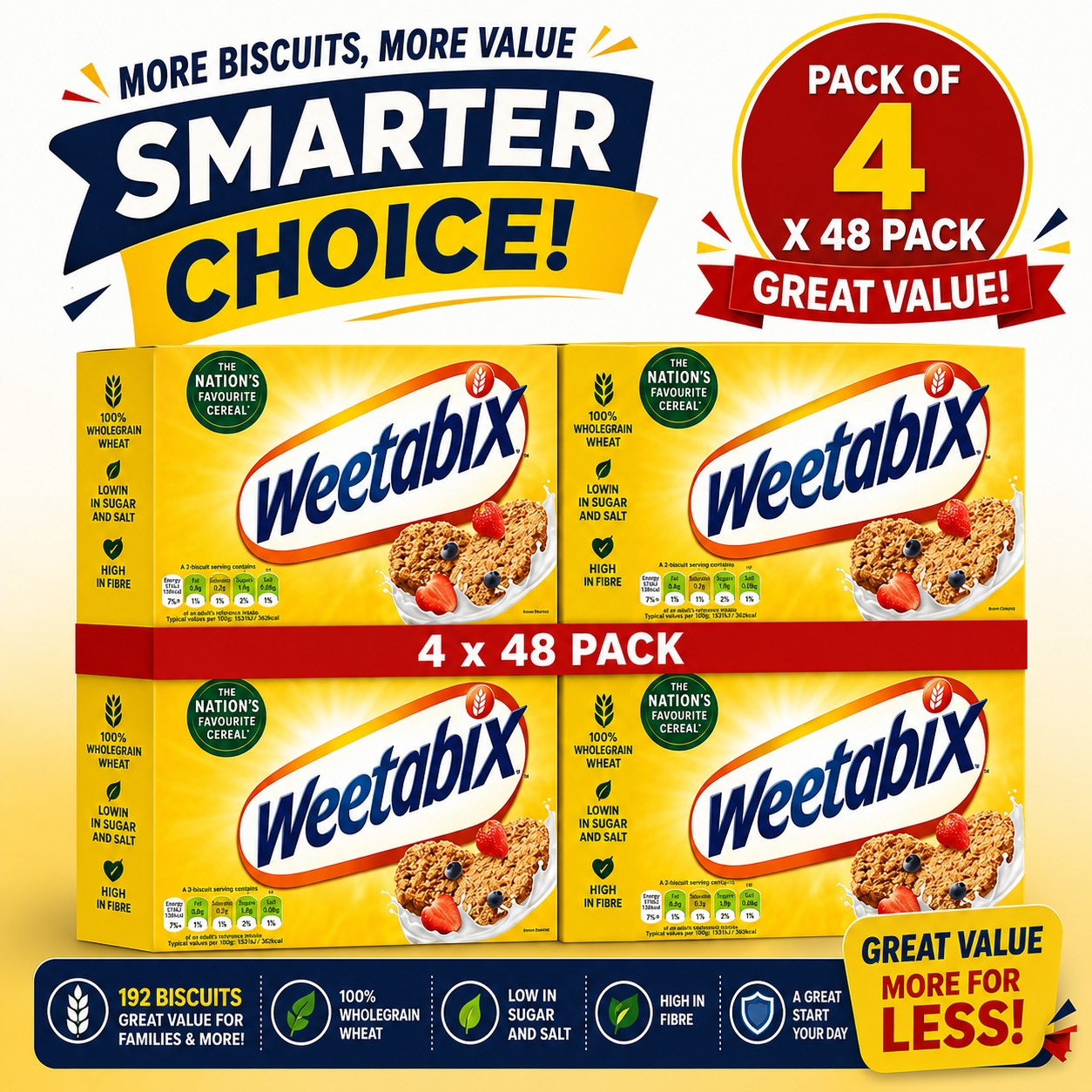 TEMU Weetabix Biscuits Pack Of 4x48's