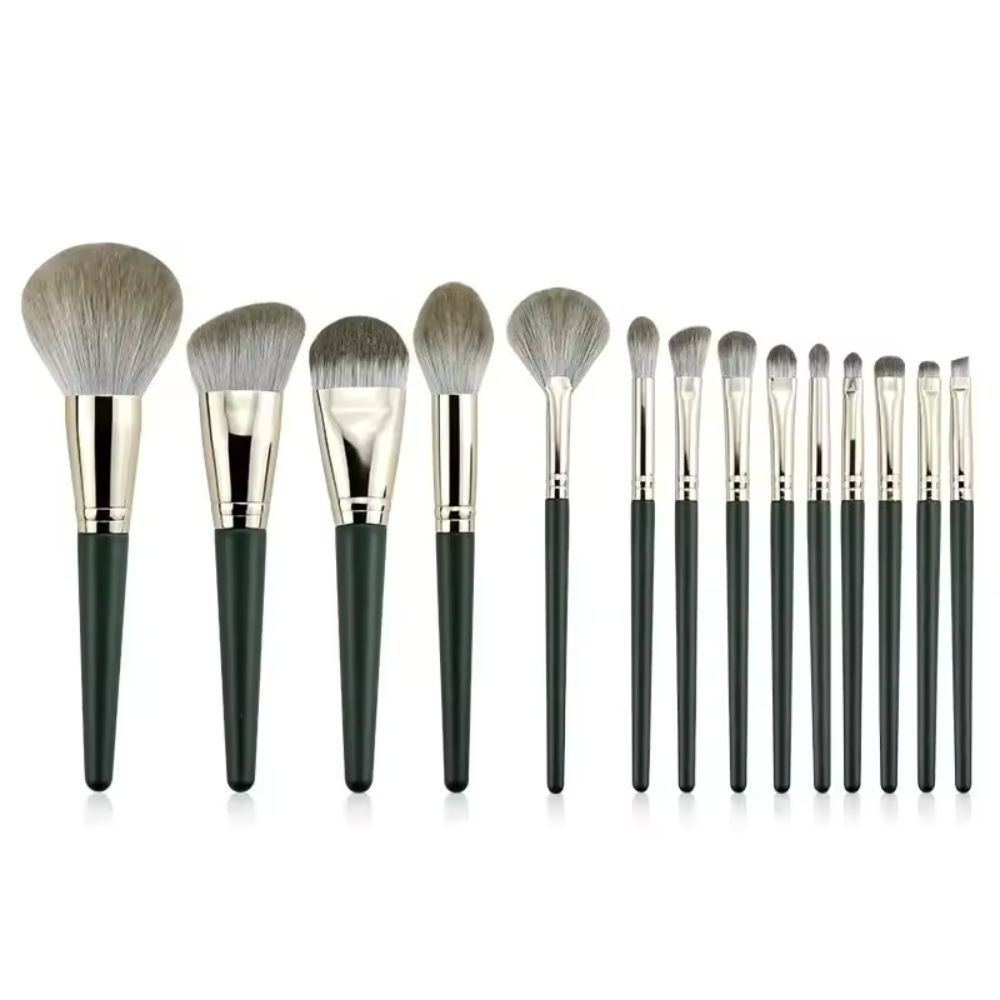 Image of 14pcs Make Up Brush Set With Soft, Fluffy Cosmetic Brushes For Foundation, Powder, Blush, Eyeshadow, And Blending, Brush Set For Up And Travel