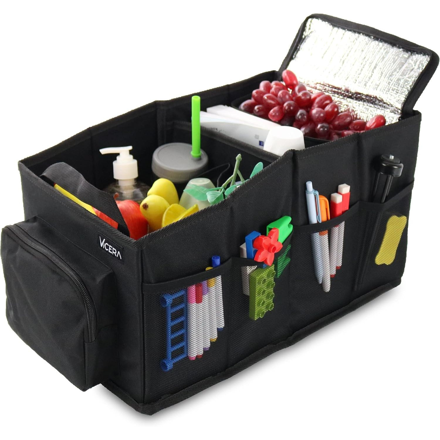 Image of Foldable Car Organizer For Trunk And Seat, Trunk With Thermal Bag